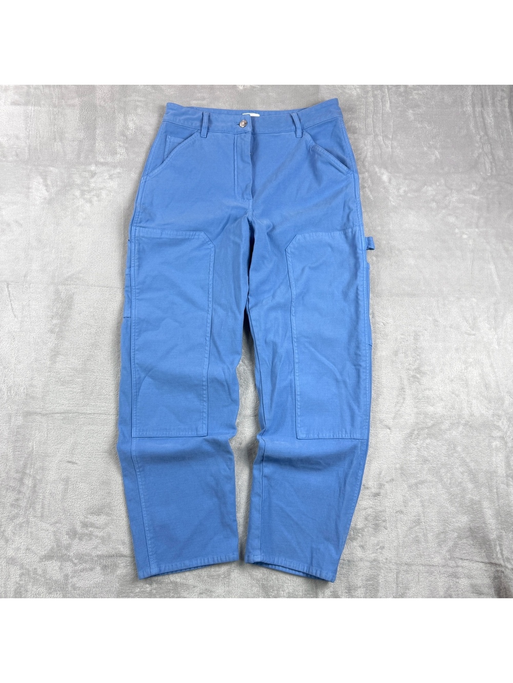 Wilfred Free Women Size 8 Blue Carpenter Pants Utility Workwear Stretch Aritzia
